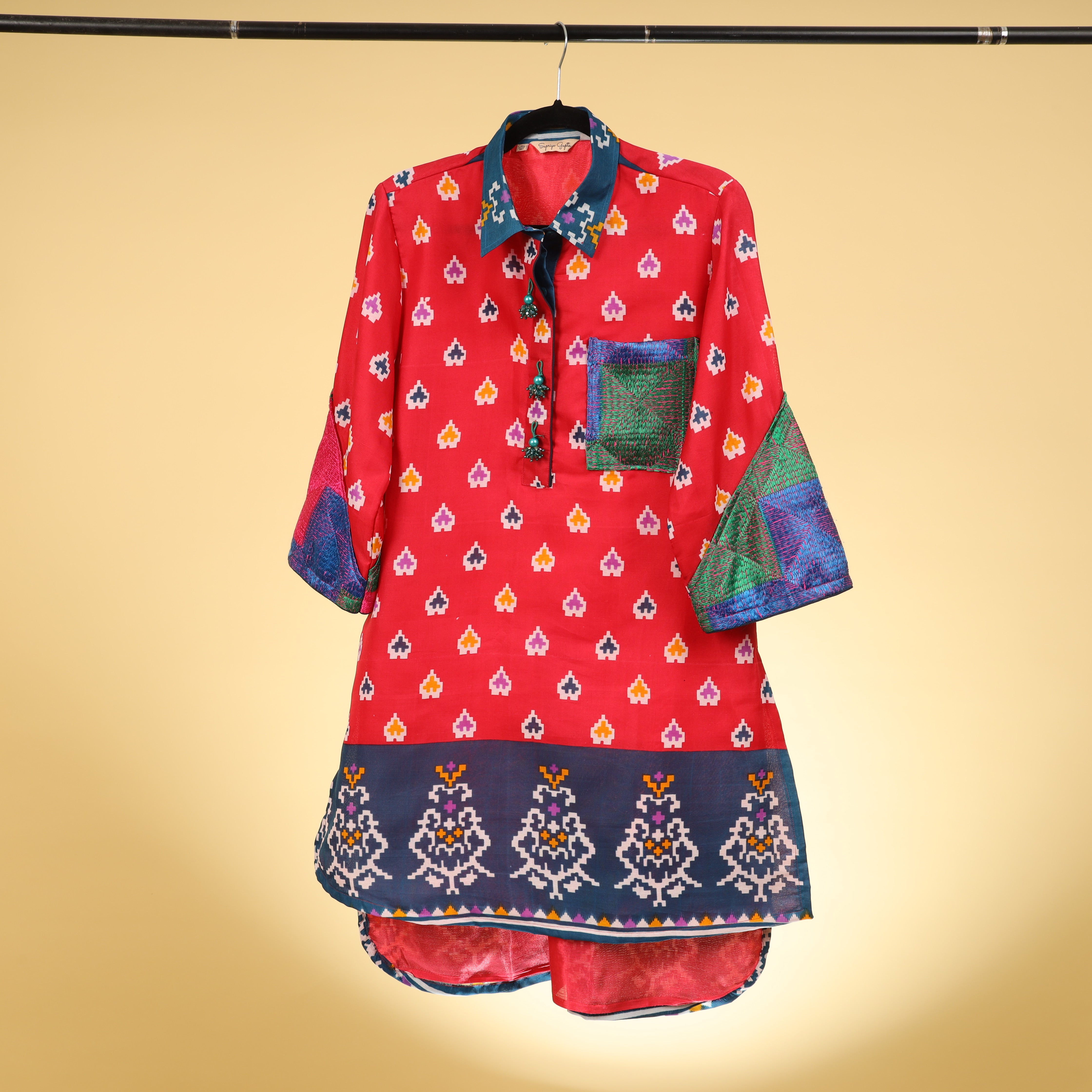 Chanderi Charm Kurta