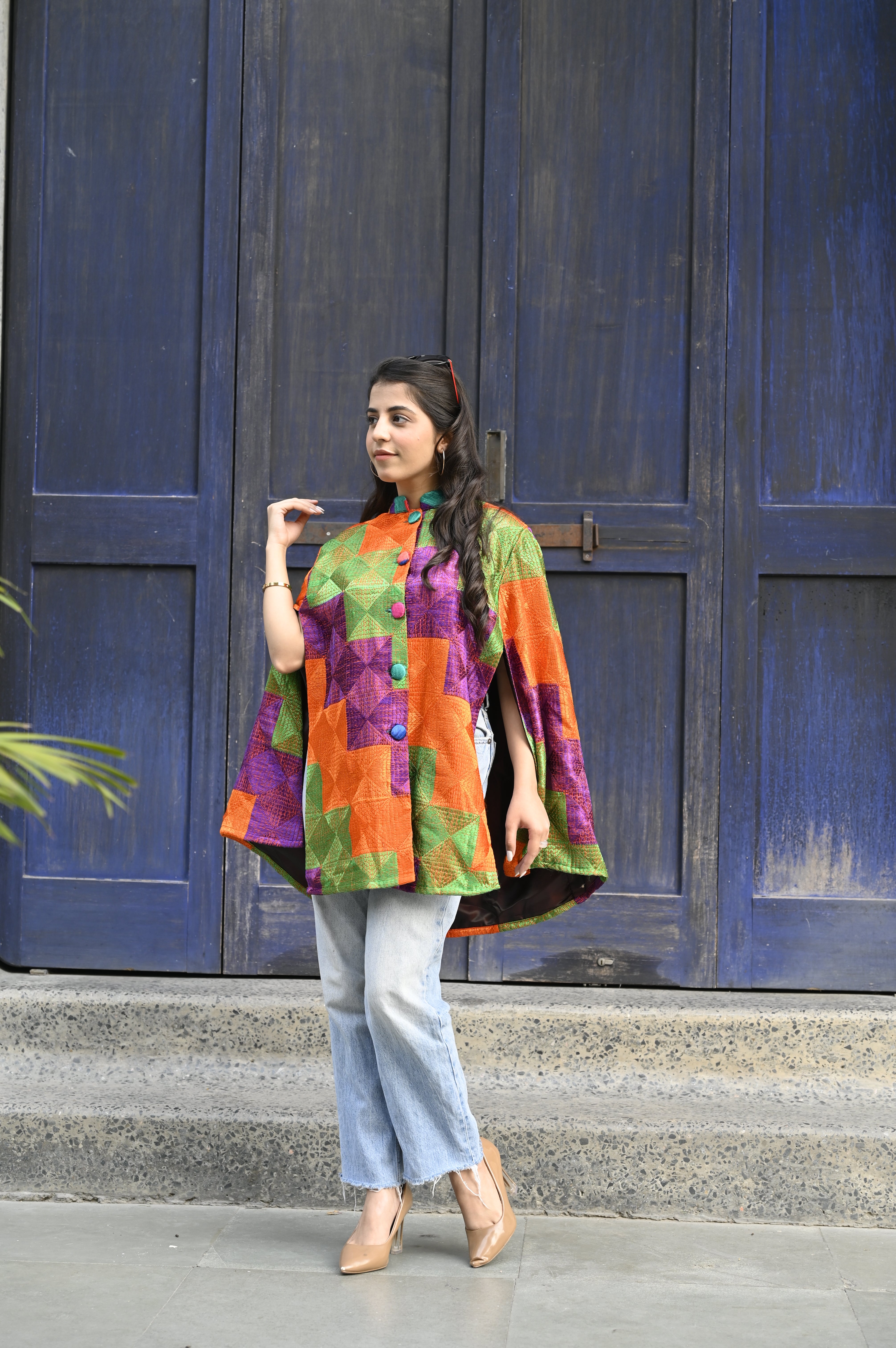 Divine Threads Phulkari Capes