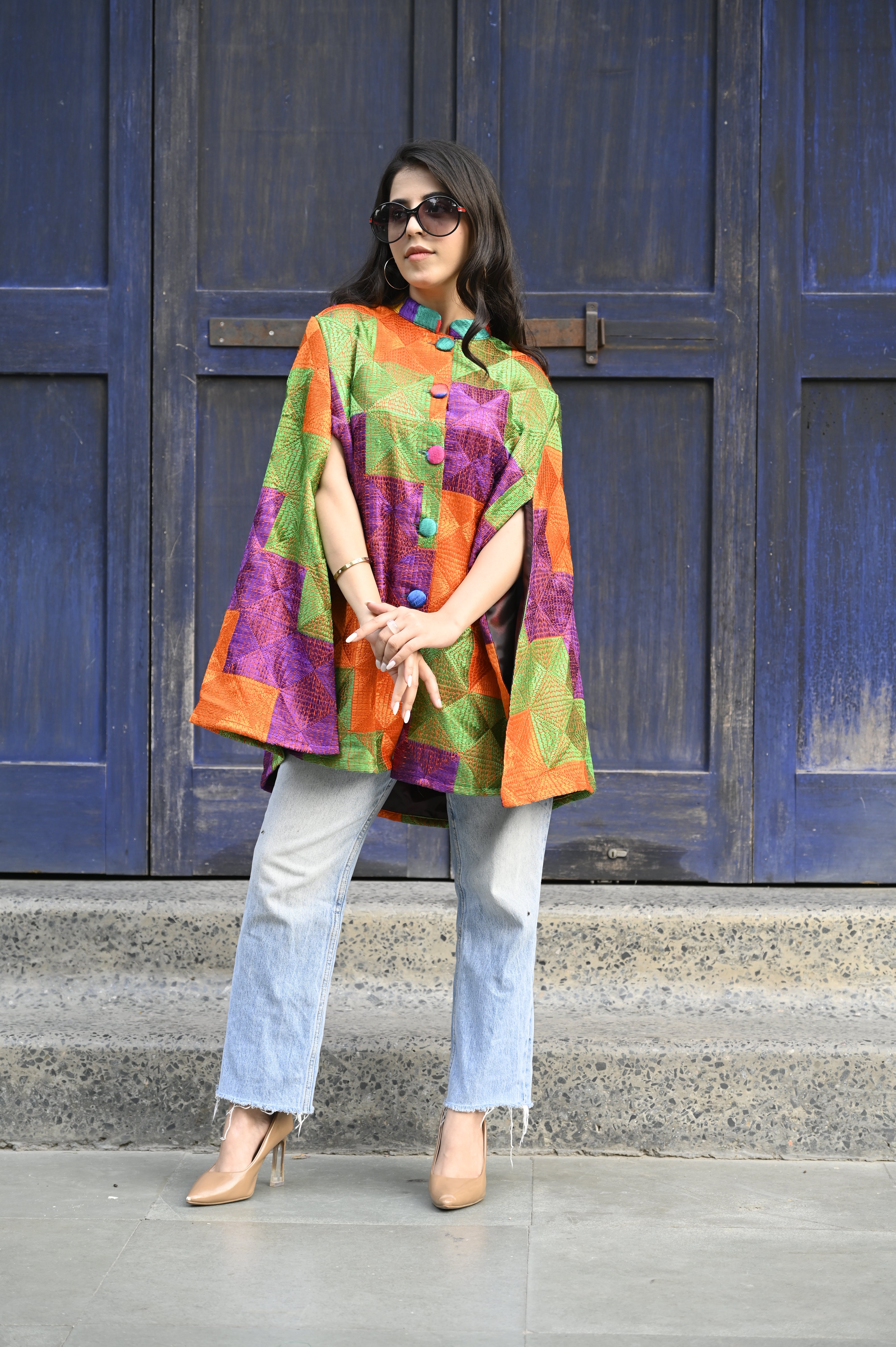 Divine Threads Phulkari Capes