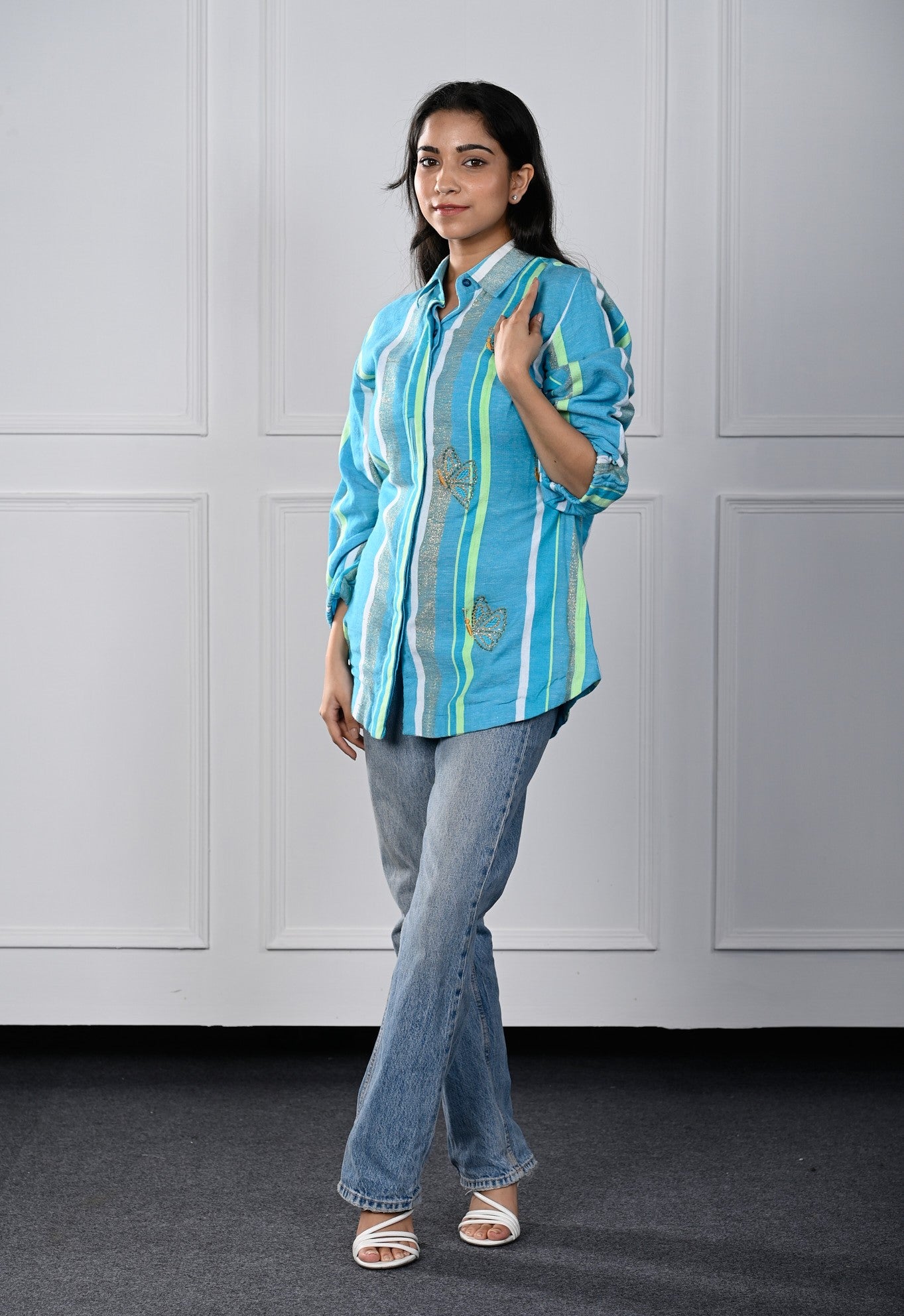 Embellished Linen shirt