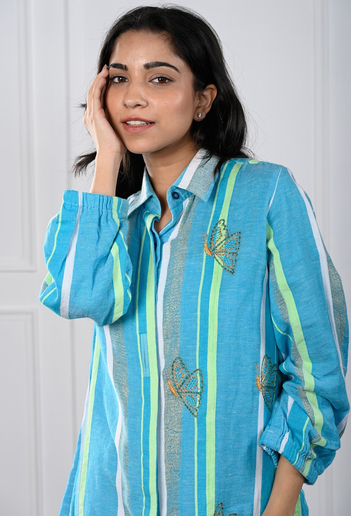 Embellished Linen shirt