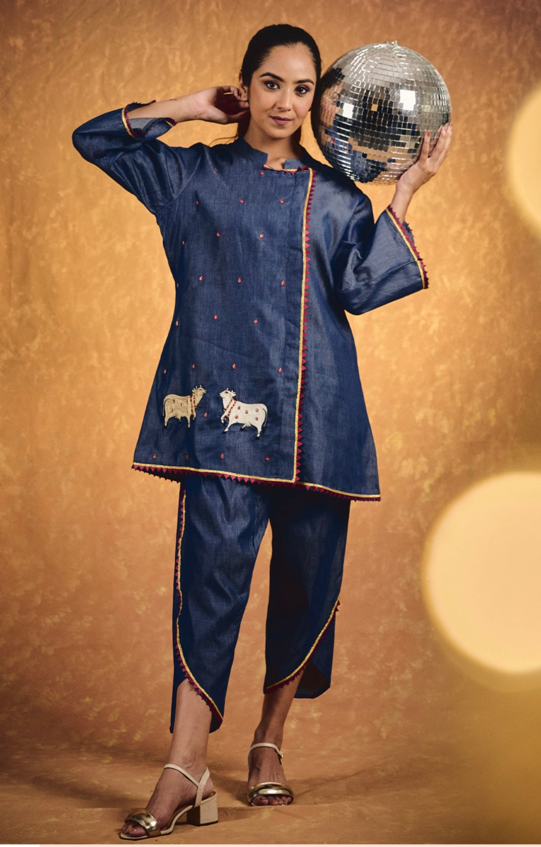 Royal Reverie Denim Kurta Set