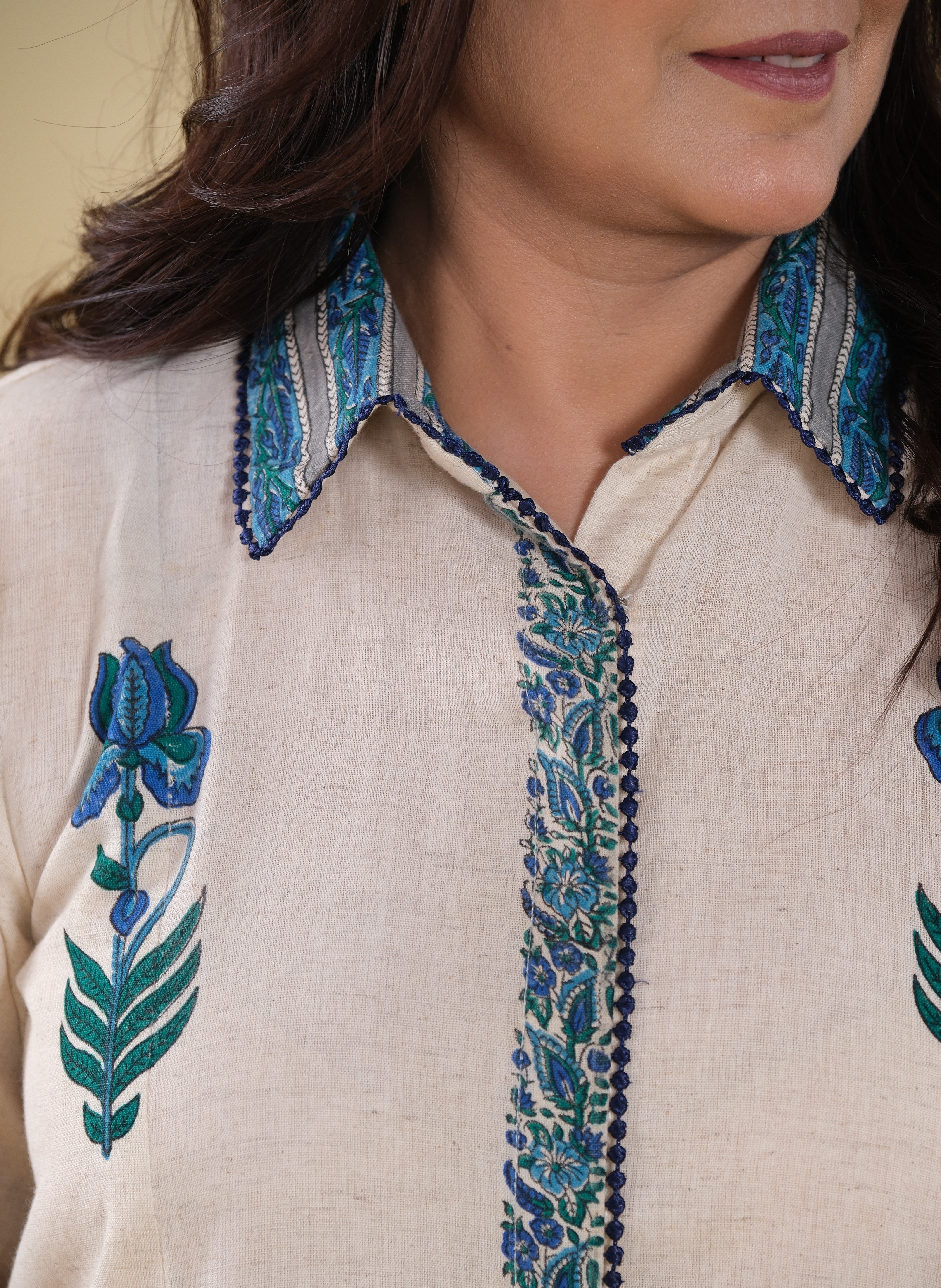 Block Blossom Kurta