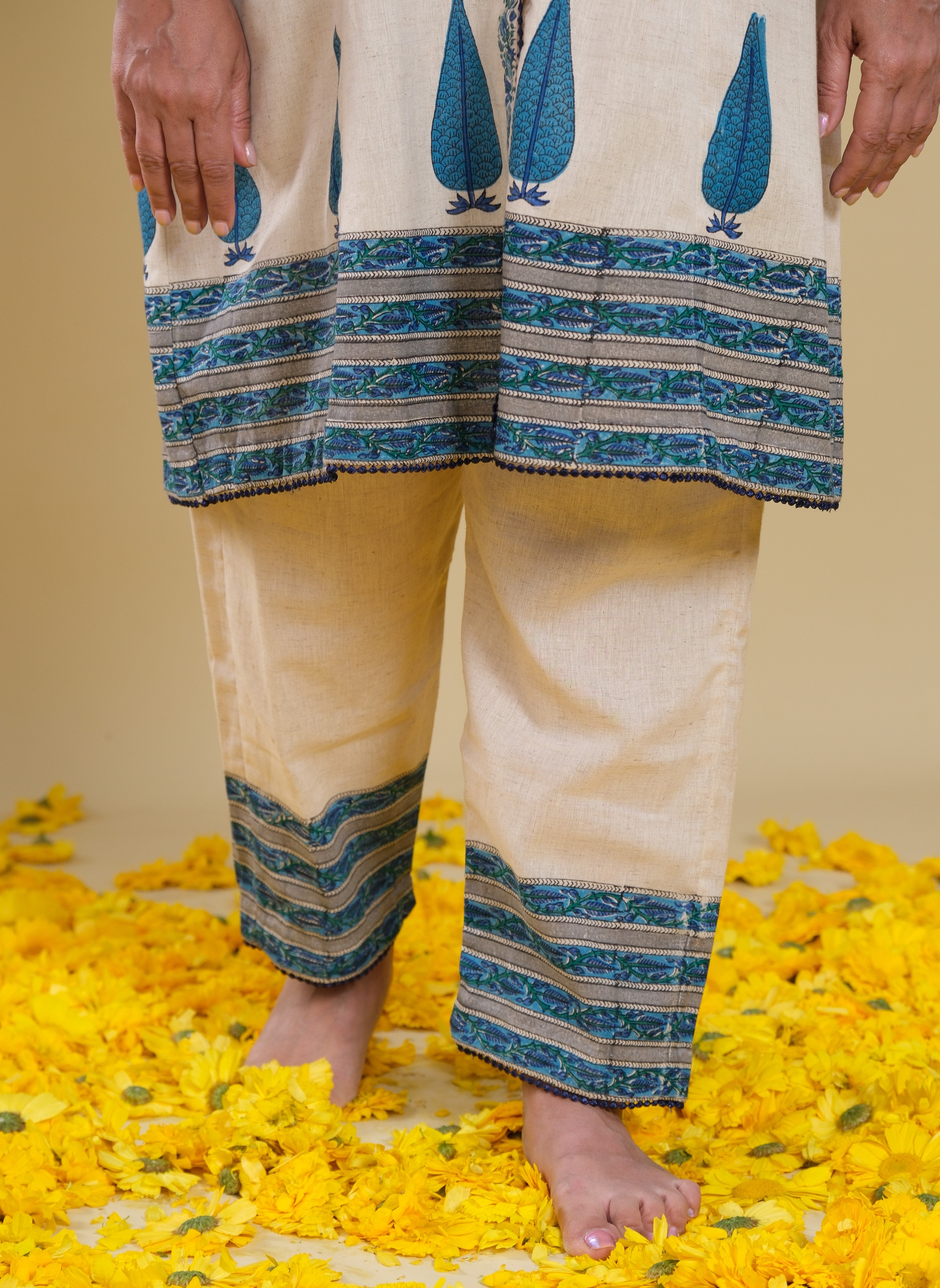 Block Blossom Kurta