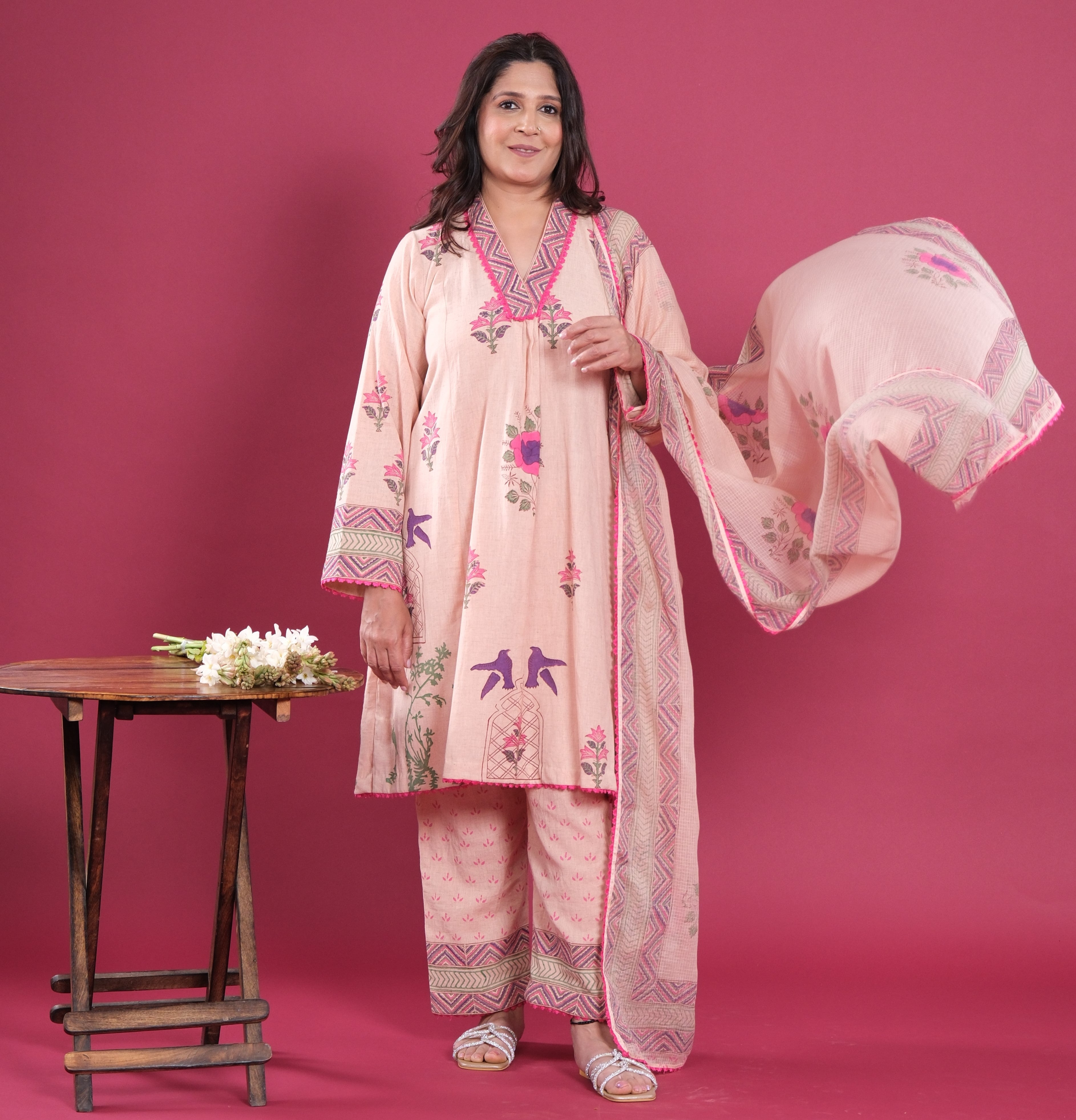 Block Bliss Kurta Set