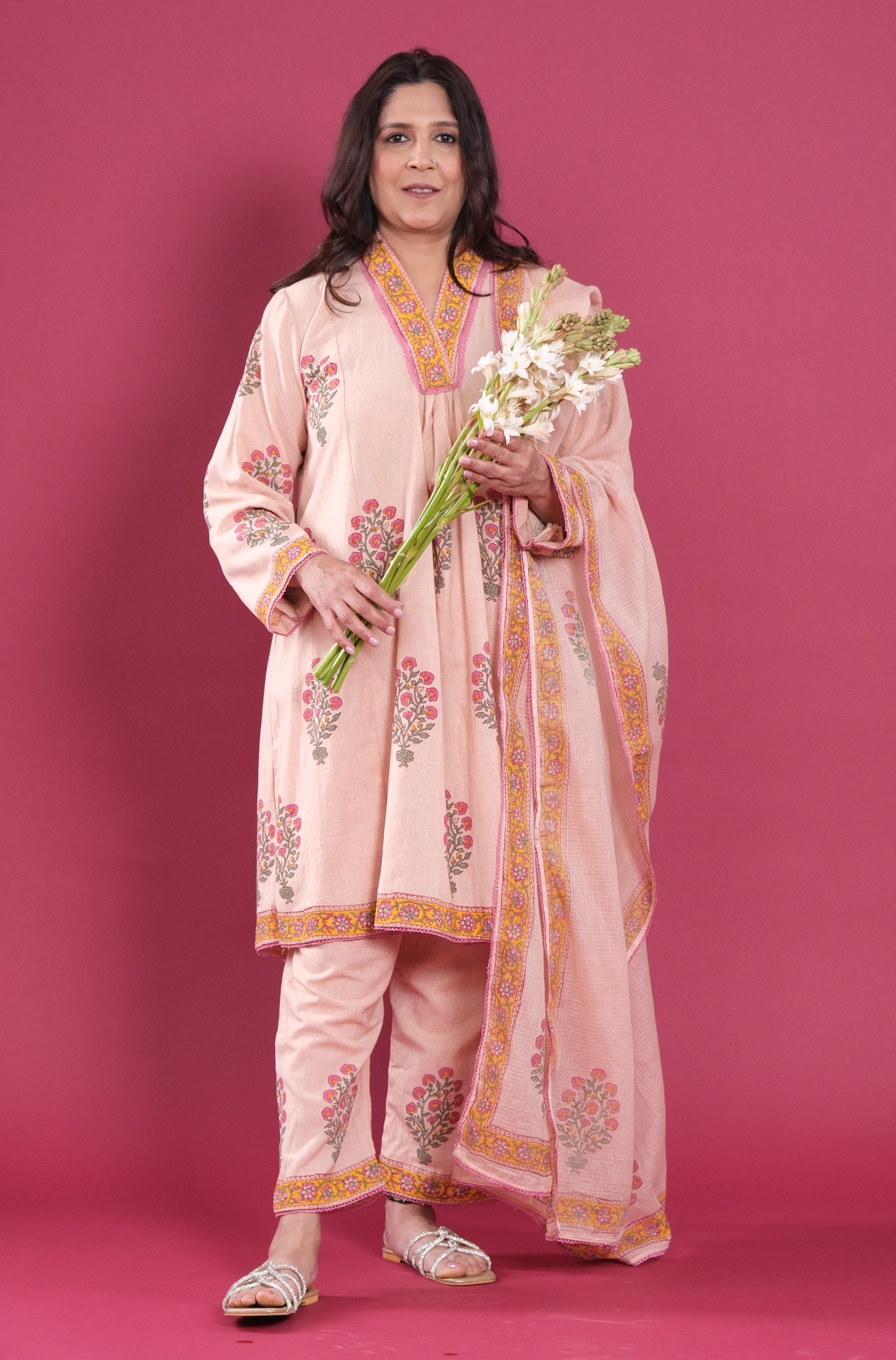 Block Bliss Kurta Set