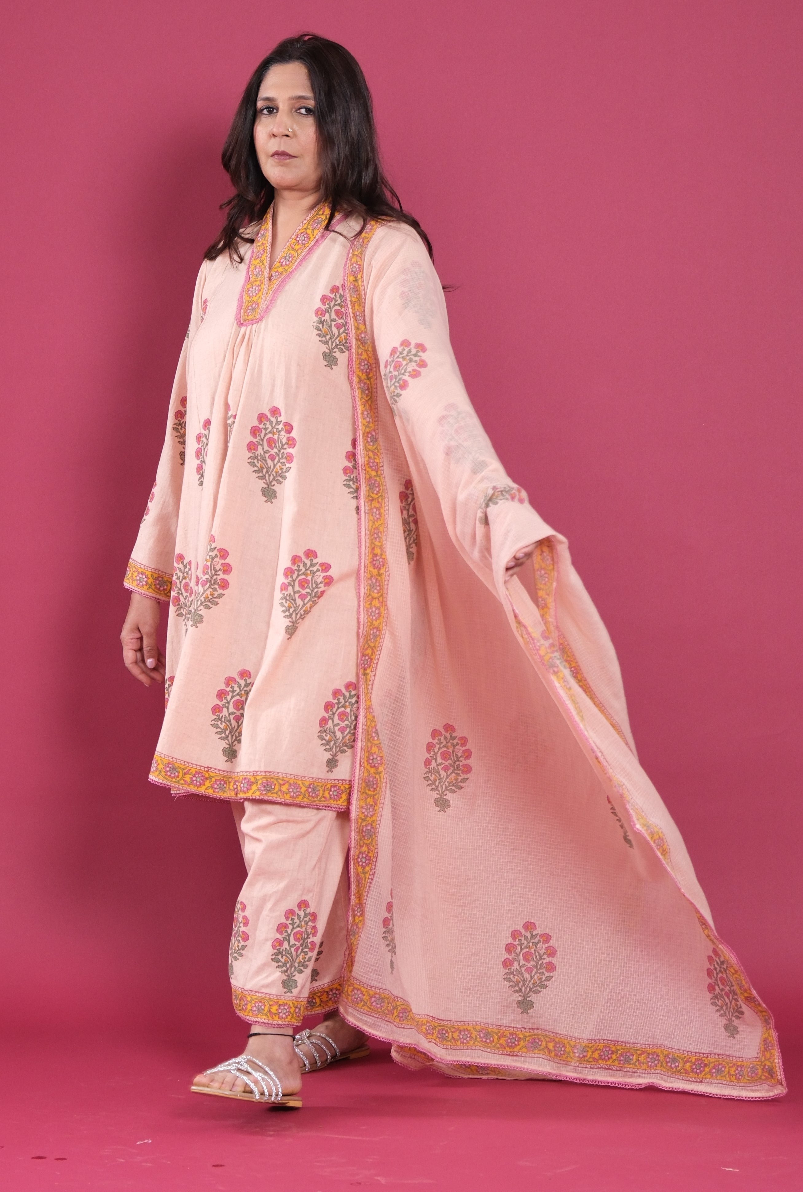 Block Bliss Kurta Set