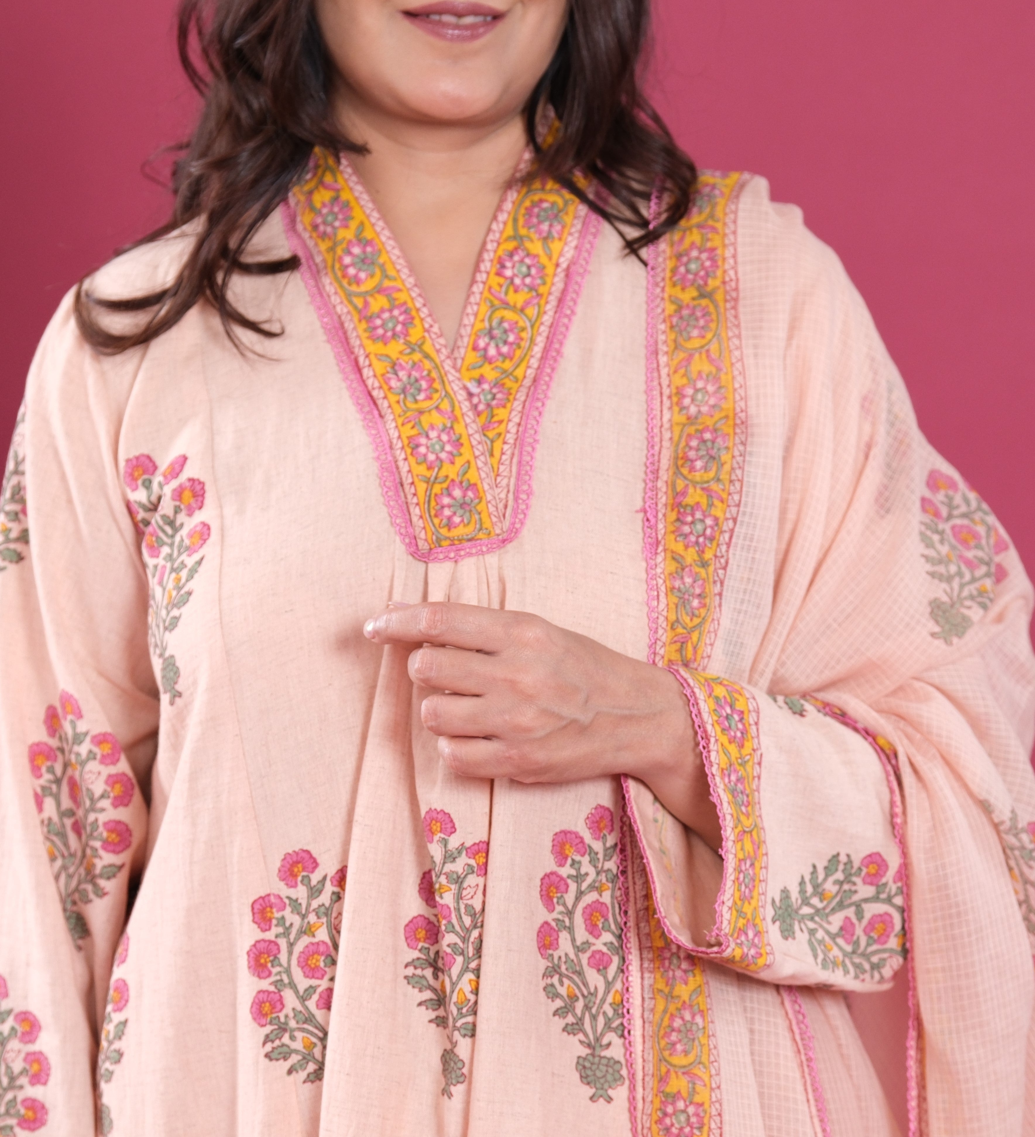 Block Bliss Kurta Set