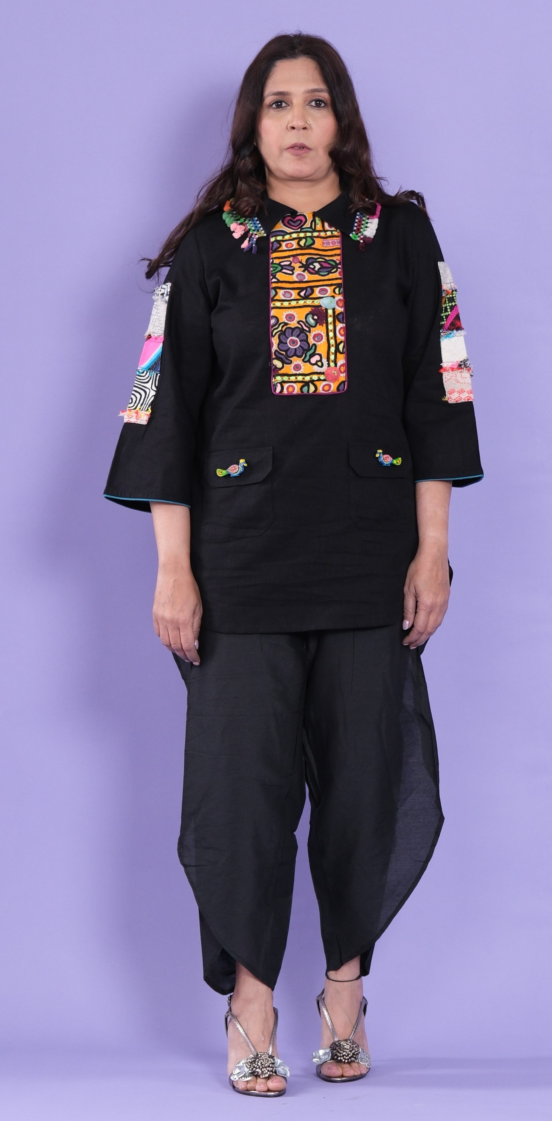 Patch Embellished Kurta