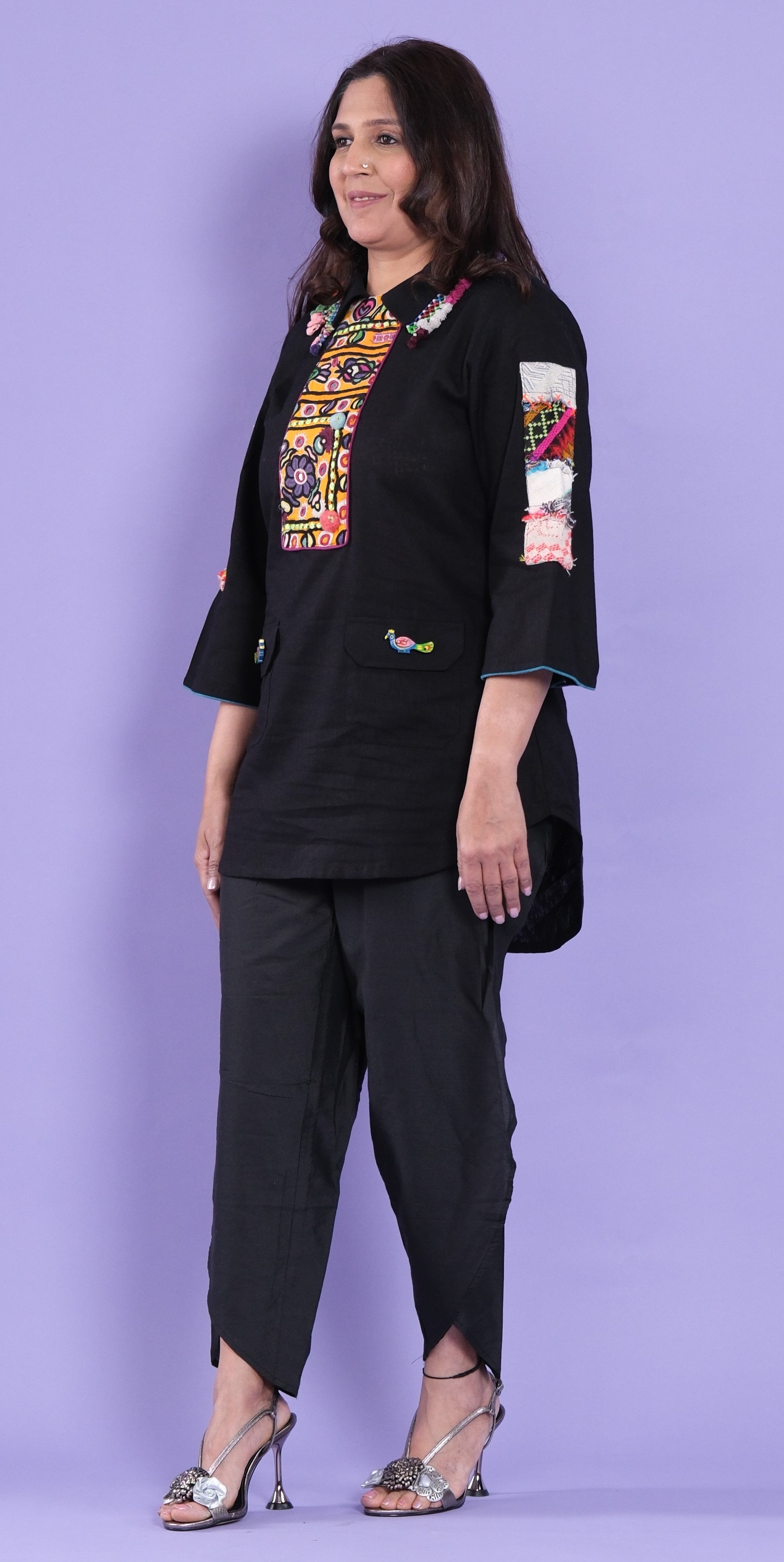 Patch Embellished Kurta