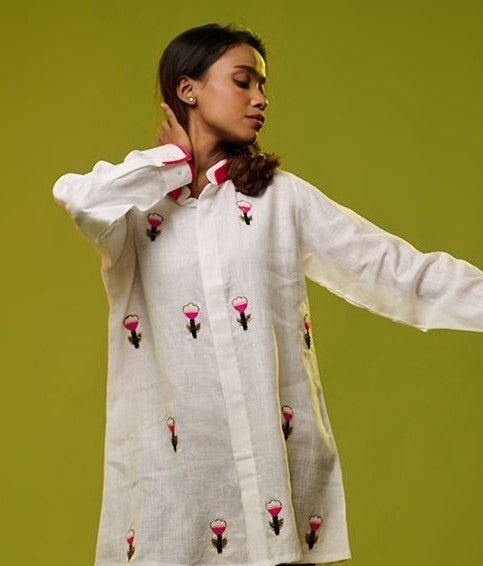 Embro Linen Bloom Kurta