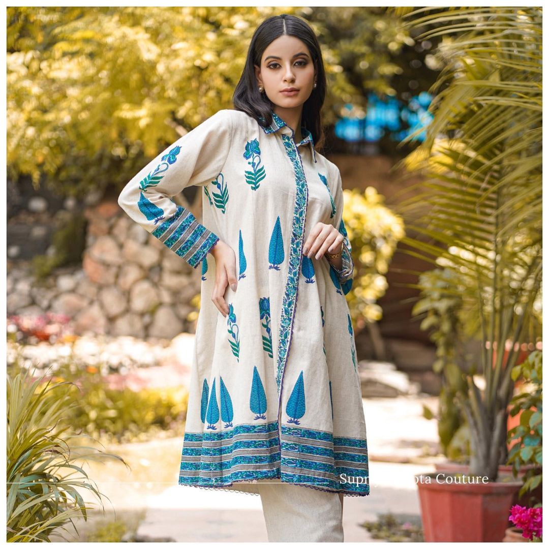 Blue Blossom Kurta Set