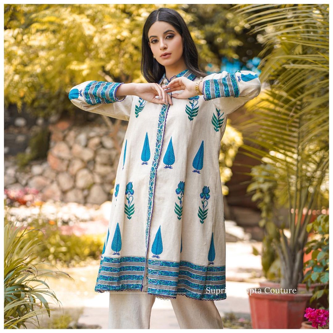 Blue Blossom Kurta Set